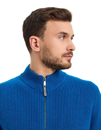 Кардиган мужской на молнии Merino Knitted, цвет арктик, фото 2