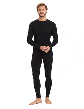 SOFT Комплект термобелья мужской, цвет черный, фото 1