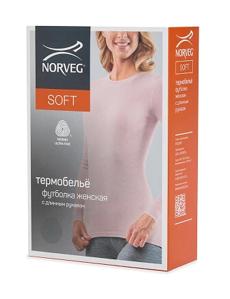 Термобелье футболка серии SOFT с длинным рукавом. Знак Woolmark, фото 3