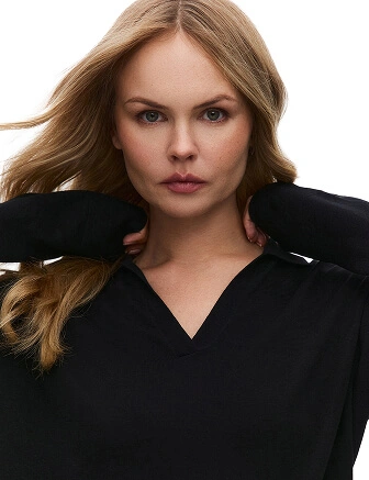 Джемпер-поло женский, цвет черный, фото 2