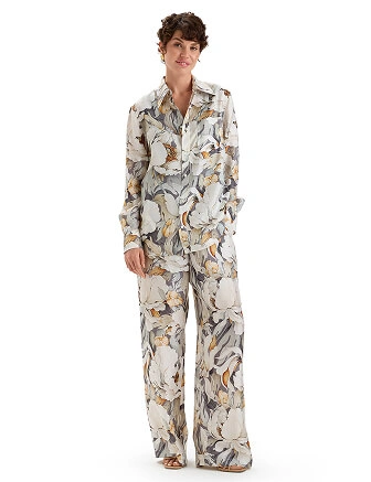 Блуза SILK женская, цвет паттерн peonies, фото 3