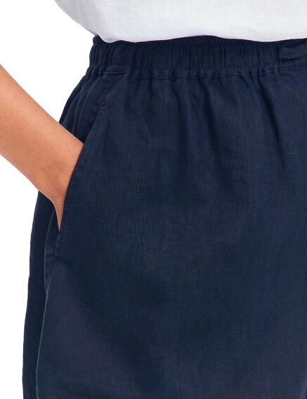 LINEN Шорты женские короткие, цвет темно-синий, фото 3