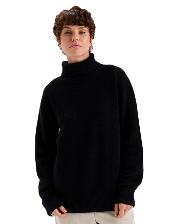 Свитер из пуха ангорского кролика, цвет черный, фото 1