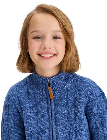 Кофта на молнии Super Fine Merino Wool для девочек, фото 2