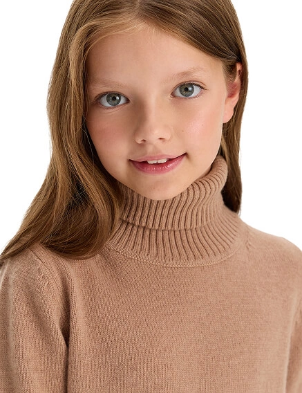 Свитер Merino Base детский для девочек, цвет бежевый, фото 3
