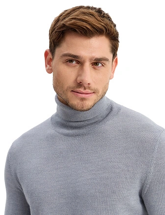 Cash Touch Водолазка мужская, цвет светло-серый меланж, фото 2