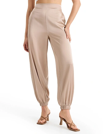 Брюки-джоггеры серии SILK, цвет бежевый, фото 2