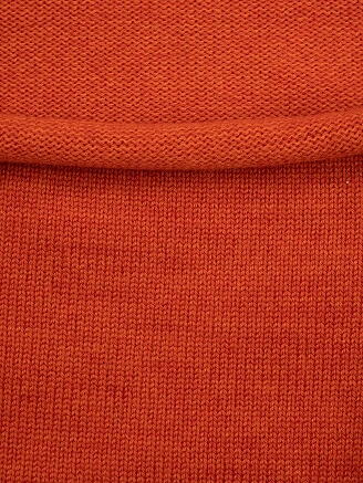 Теплый снуд из шерсти мериносов, цвет кирпичный, фото 3