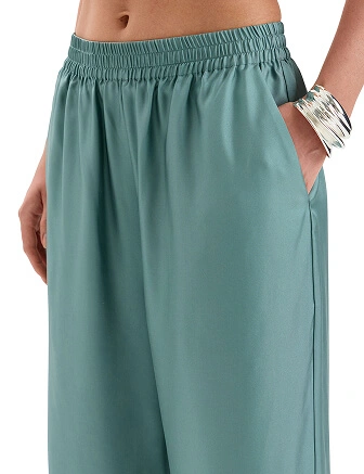 Брюки SILK женские прямые, цвет шалфей, фото 2