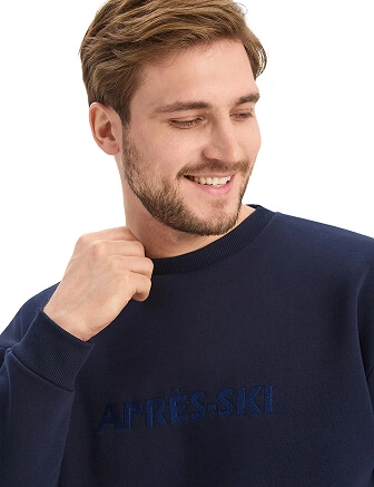 Свитшот мужской серии Cotton, цвет темно-синий, фото 2