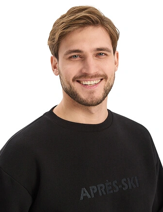 Свитшот мужской серии Cotton, цвет черный, фото 2