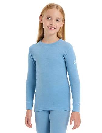 SOFT Комплект термобелья для девочек, цвет голубой пепельный, фото 2