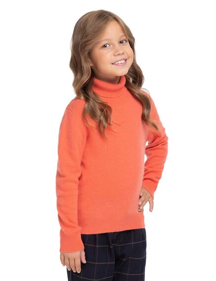 Свитер Cashmere детский с высоким воротом, фото 2