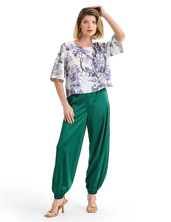 Брюки-джоггеры серии SILK, цвет темно-зеленый, фото 1