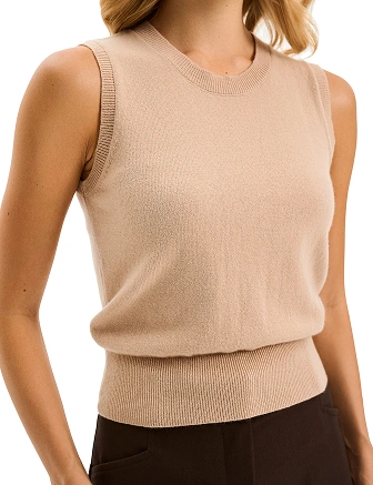 Топ трикотажный, цвет песочный, фото 2