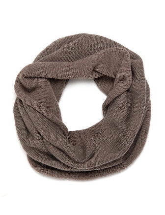 Теплый снуд из шерсти мериносов, цвет светло-коричневый, фото 2