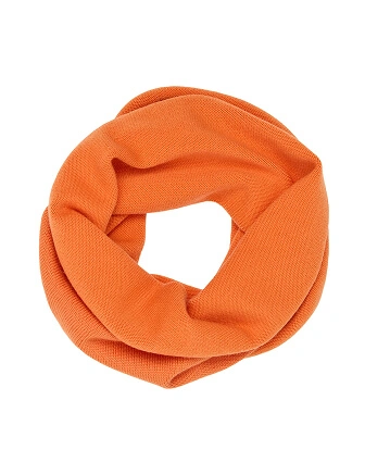 Теплый снуд из шерсти мериносов, цвет мандарин, фото 2