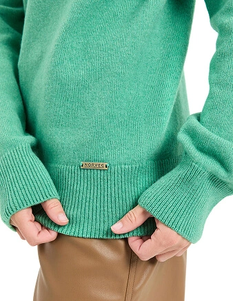 Свитер женский Cashmere&Merino blend oversize, цвет мята, фото 2