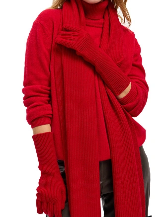 Шарф женский, цвет алый, фото 2