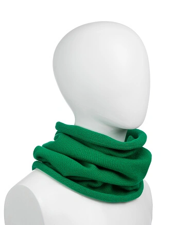 Теплый снуд из шерсти мериносов, цвет зеленый, фото 1