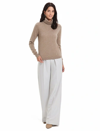 Водолазка женская Cash Touch, цвет бежевый меланж, фото 3