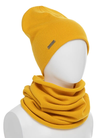 Комплект шапка и снуд из 100% шерсти мериносов, фото 2