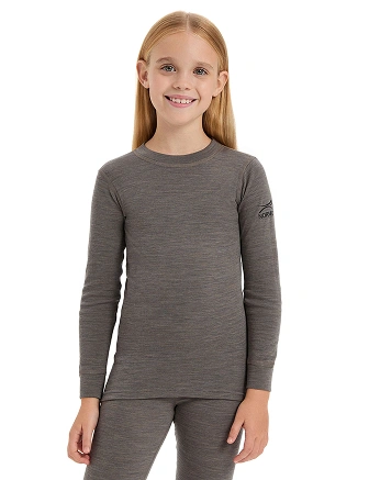 SOFT Комплект термобелья для девочек, цвет серо-бежевый, фото 2