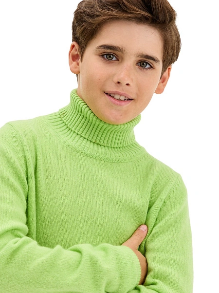 Свитер Merino Base детский для мальчиков-подростков, цвет светло-зеленый, фото 3