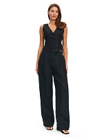 LINEN Брюки женские base Черный