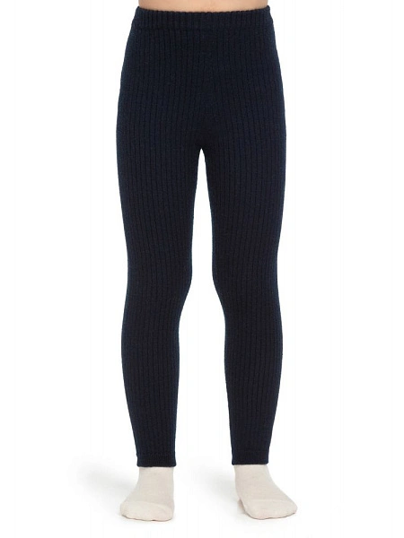 Бесшовные гамаши для детей, 50% шерсть мериносов 50% акрил, цвет синий, фото 2