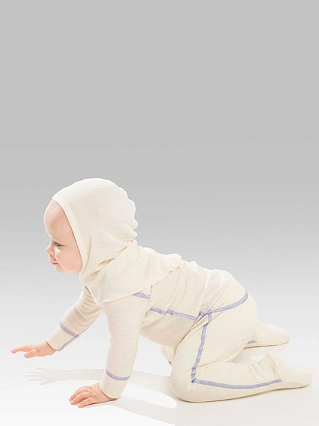 Шапка-шлем детский серии SOFT, цвет молочный, фото 4