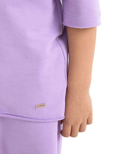 Футболка детская для мальчиков серии Cotton, цвет лаванда, фото 4