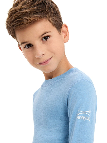 SOFT Комплект термобелья для мальчиков, цвет голубой пепельный, фото 4