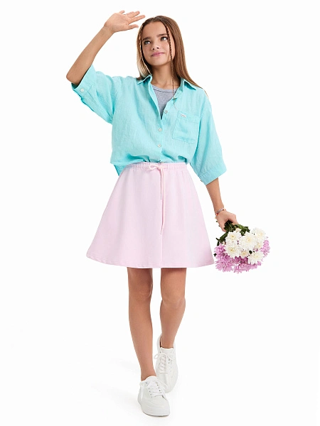 Юбка для девочки ORGANOMICA Cotton, цвет нежно-розовый, фото 5