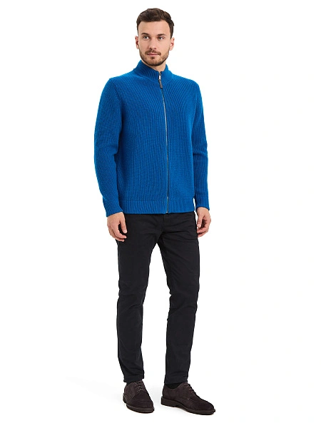 Кардиган мужской на молнии Merino Knitted, цвет арктик, фото 5