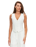 LINEN Жилет женский Белый