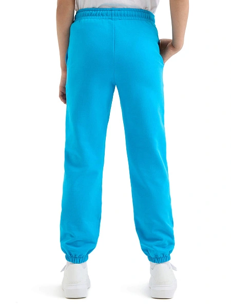 Брюки-джоггеры подростковые для мальчиков серии Cotton, цвет бирюзовый, фото 3