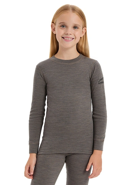 SOFT Комплект термобелья для девочек, цвет серо-бежевый, фото 4