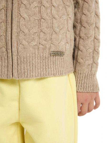 Кофта на молнии Super Fine Merino Wool для девочек, фото 4