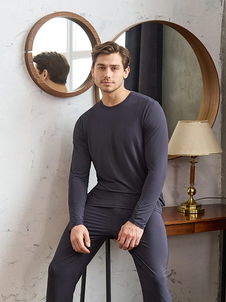 Брюки мужские серии Bamboo, цвет темно-серый, фото 6