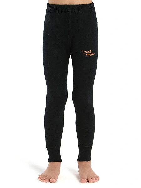 Термолеггинсы детские для девочек серии ACTIVE KIDS, двухслойное термобелье, цвет черный, фото 1