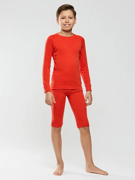 Комплект термобелья для мальчиков серии SPORT WOOL, цвет красный, фото 1