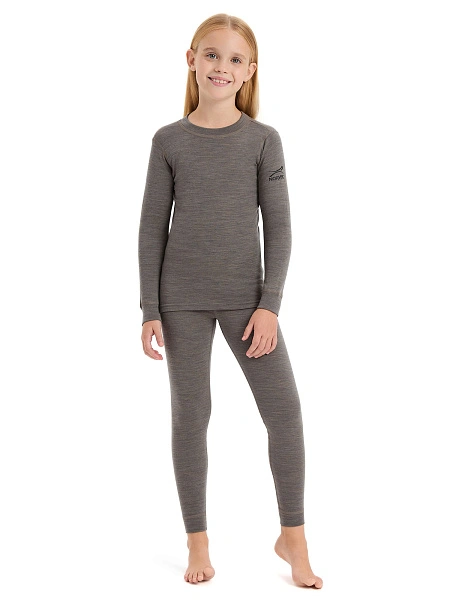 SOFT Комплект термобелья для девочек, цвет серо-бежевый, фото 1