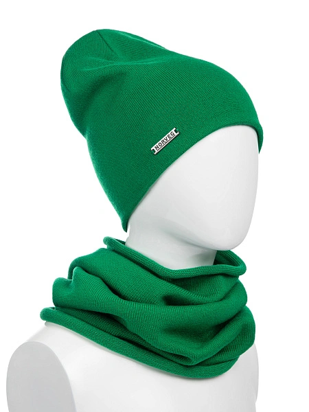 Комплект шапка и снуд из 100% шерсти мериносов, фото 1