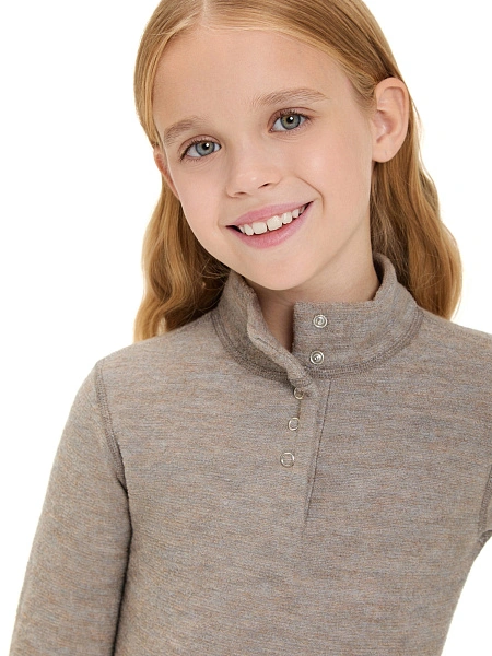 Термобелье фуфайка детская для девочек серии "-60°C", цвет бежевый, фото 4