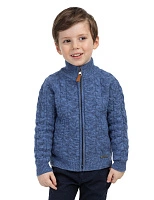 Кофта на молнии Super Fine Merino Wool для мальчиков Джинс меланж