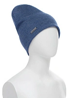 Шапка из 100% шерсти мериносов Джинс меланж