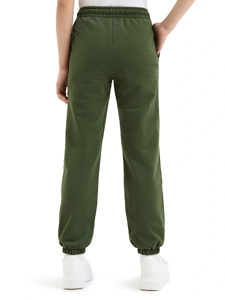 Брюки-джоггеры детские для мальчиков серии Cotton, цвет олива, фото 4