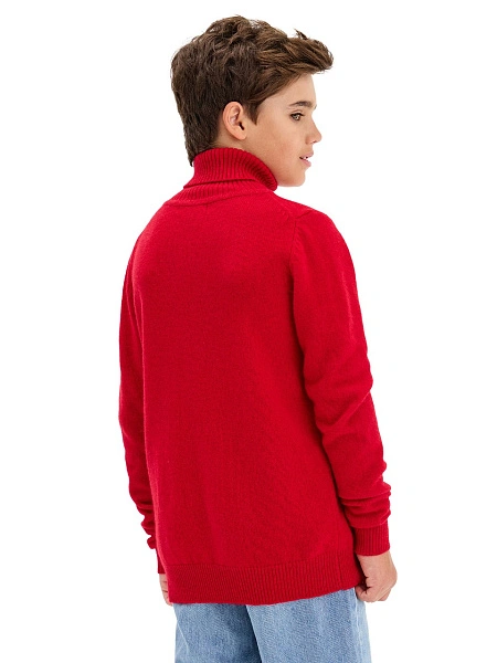 Свитер Merino Base детский для мальчиков-подростков, цвет алый, фото 2