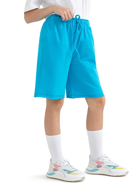 Шорты детские для девочек Cotton, цвет бирюзовый, фото 3
